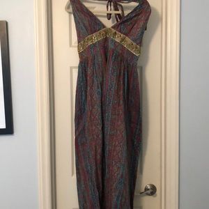 Molly maxi backless halter dress